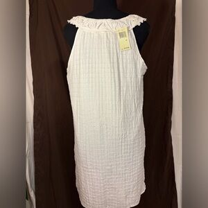 Max Studio Textured White Mini Dress Size Medium